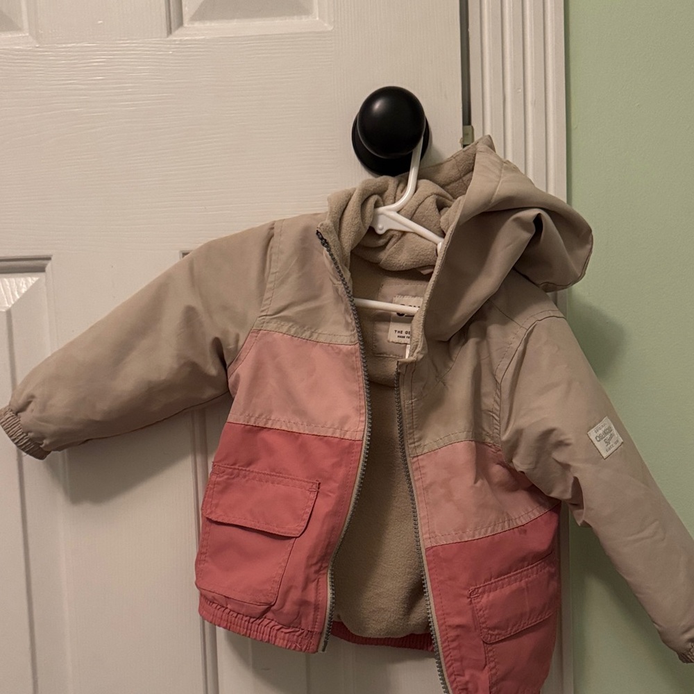 OshKosh B'gosh Pink and Tan Puffer Jacket